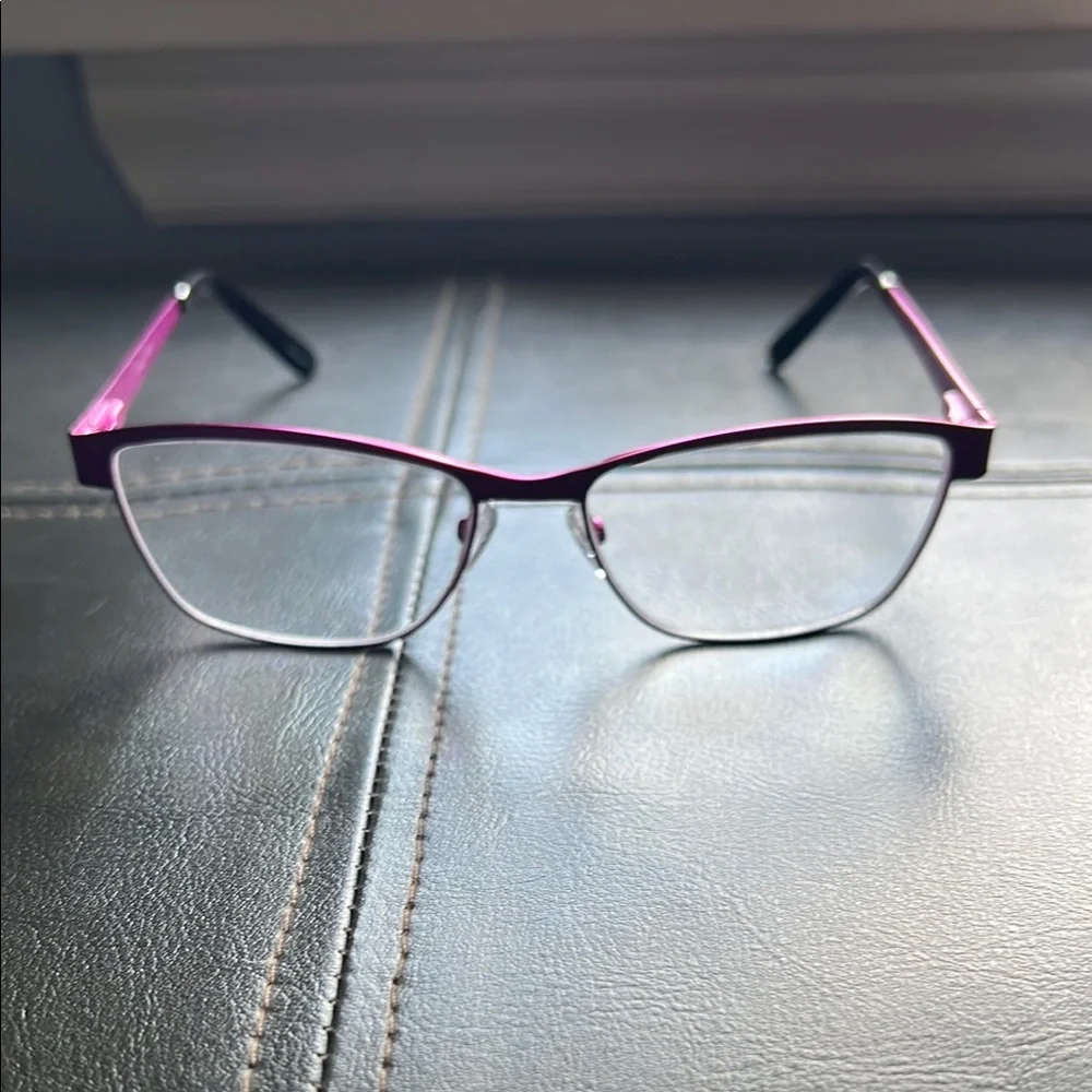 Enhance | Metal Oval Satin Fuchsia Eyeglasses Frame 3985